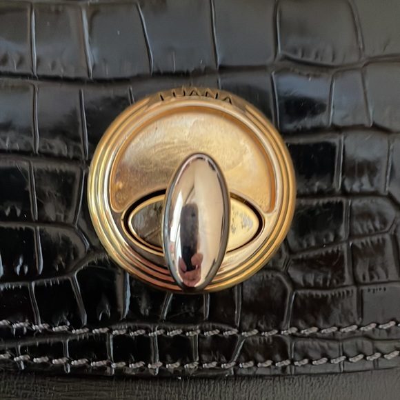 Luana Italy  black womens bag with long adjustable strap. Excellent condition. - Picture 12 of 12